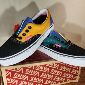 NWT Vans Era (Mix/Match) Canvas Multi/White Men (3.5)/ Women (5.0)